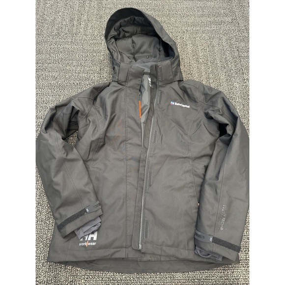HELLY HANSEN HELLY TECH Work Wear Hooded Waterproof Jacket Women Size M - Picture 1 of 11